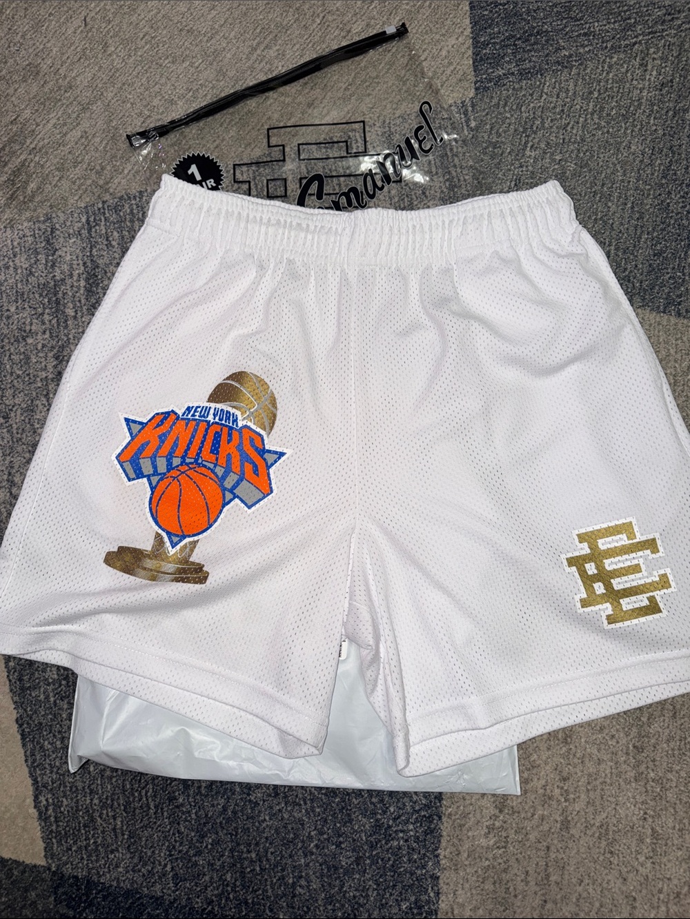 Eric Emanuel Knicks Championship Shorts